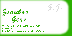 zsombor geri business card